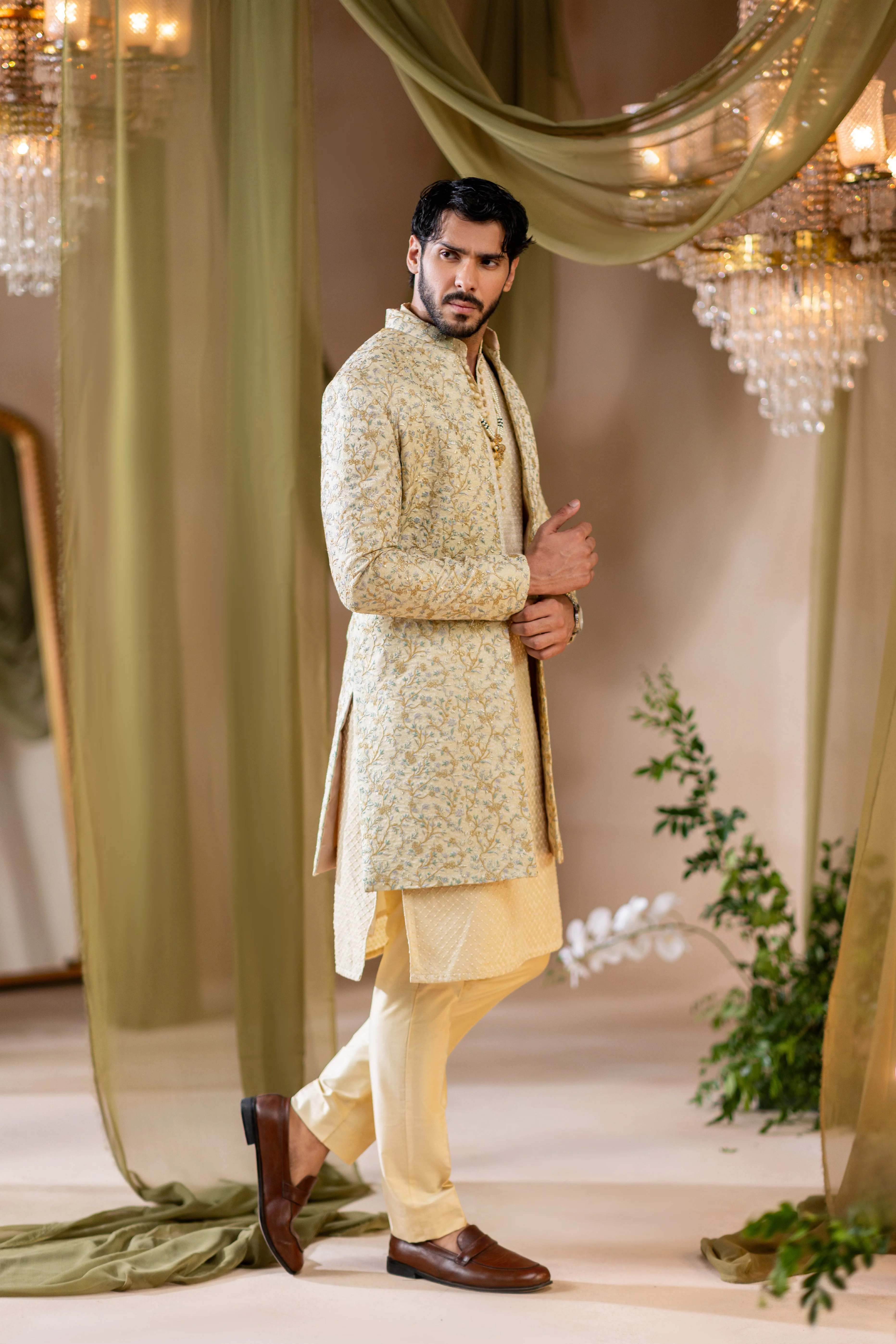 Meer Open Sherwani - Image 5